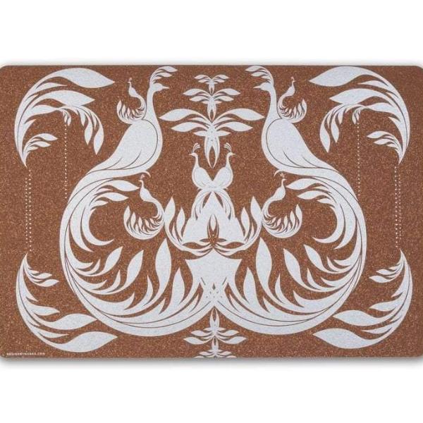 Sustainable Tableware: Cork Table Mat - Bird Design (Set of 6) - [product-type] - Inclusive Trade