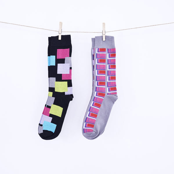 Dress Socks - Bright Days line - Pink & Grey - [product-type] - Inclusive Trade