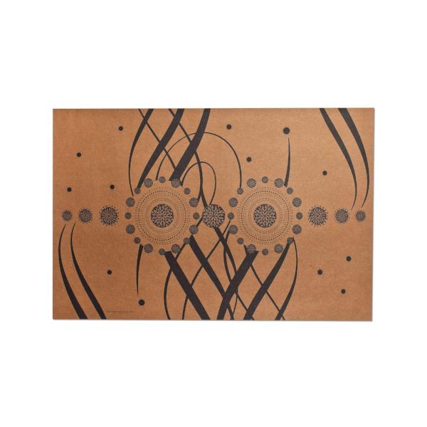 Table Mats, Laminated Kraft Paper, Black (Set of 6) - [product-type] - Inclusive Trade