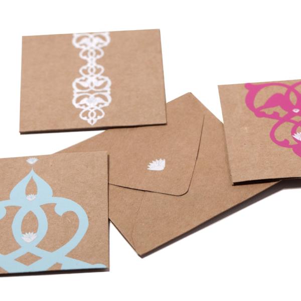 Mini Note Set, With Envelopes, Imaan Bright Design,  (Set of 12) - [product-type] - Inclusive Trade