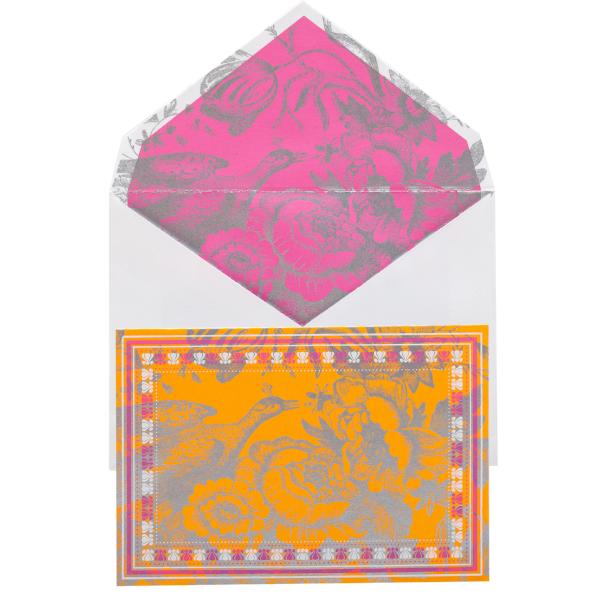 Note Set, French Saffron Design (12 x Note Card + Envelopes) - [product-type] - Inclusive Trade
