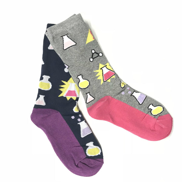 Science Socks - Experiment in progress (pack of 2) - Hot Pink & Purple - [product-type] - Inclusive Trade