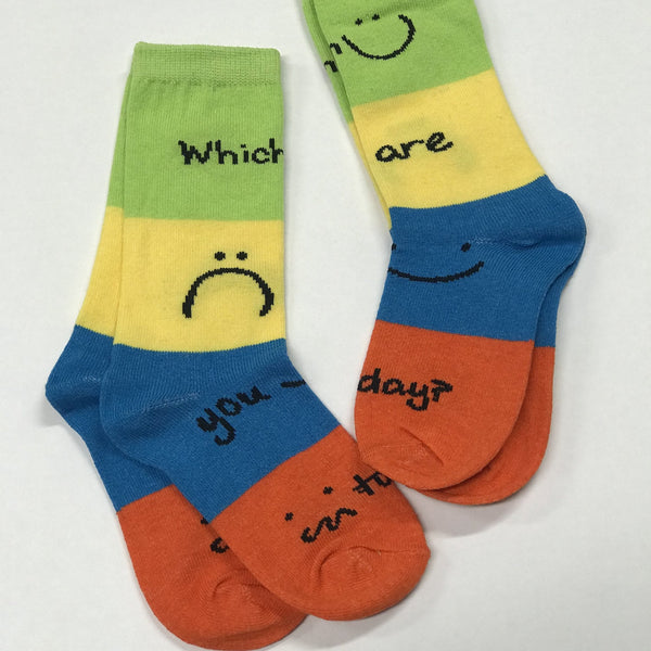 Fun socks - "Which one are you today?" - Yellow & Green - [product-type] - Inclusive Trade