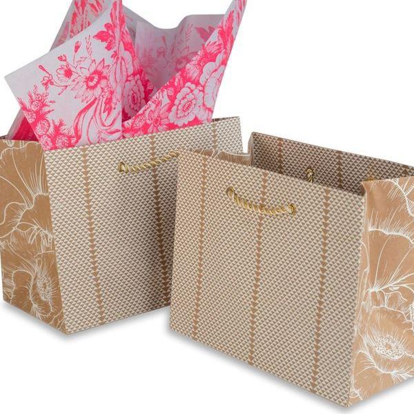 Triangle Design Kraft Gift Bag - [product-type] - Inclusive Trade