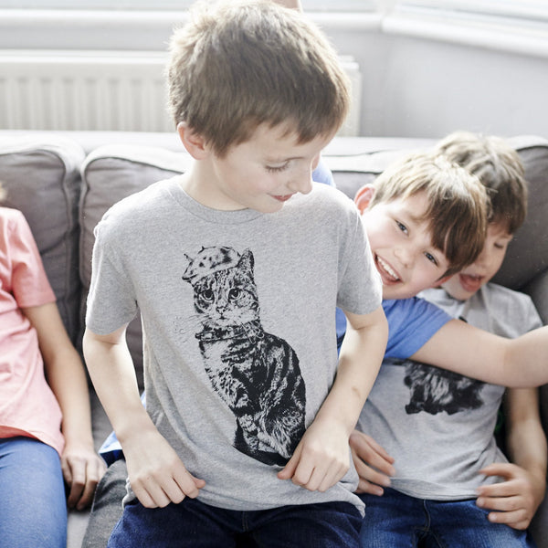 Monsieur Bartholomew - Kids T-shirt - Heather Grey - [product-type] - Inclusive Trade