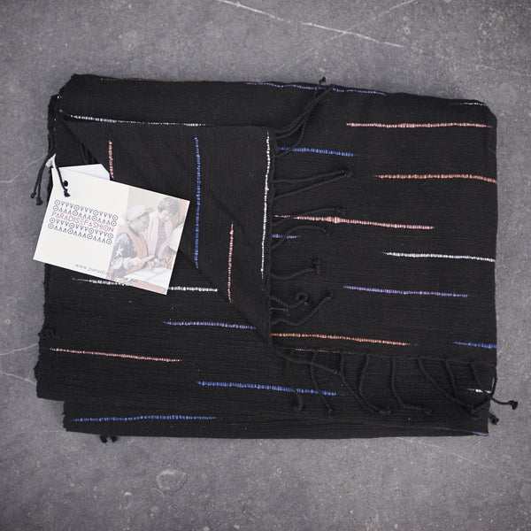 Handwoven cotton scarves from Ethiopia - White in Black - [product-type] - Inclusive Trade