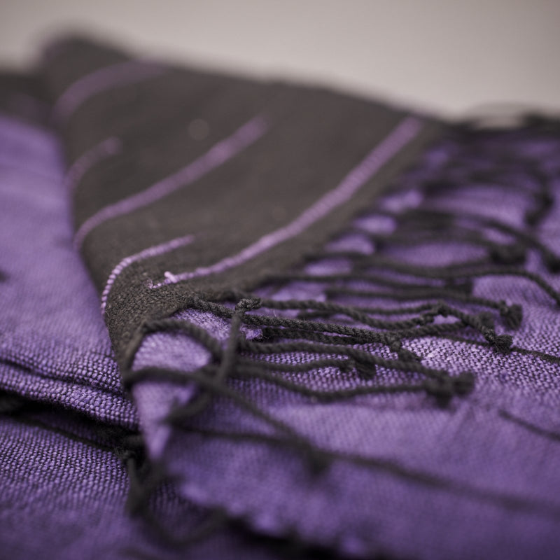 Handwoven cotton scarves from Ethiopia - Aristocratic Purple - [product-type] - Inclusive Trade