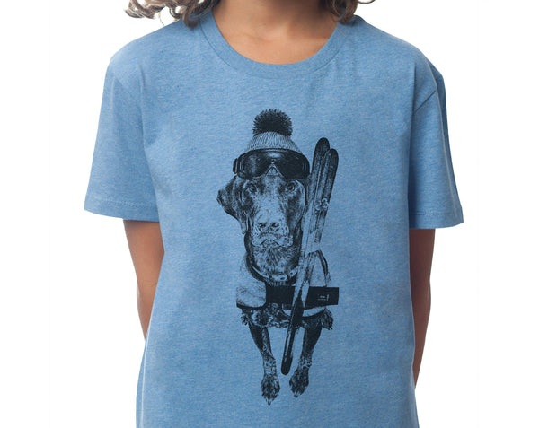The Alpine Guru - Kids T-shirt - Mid Heather Blue - [product-type] - Inclusive Trade