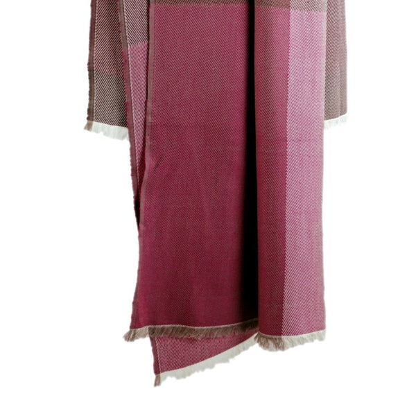 Handwoven throw - Himalayan Merino Wool - Jewel Pink - [product-type] - Inclusive Trade