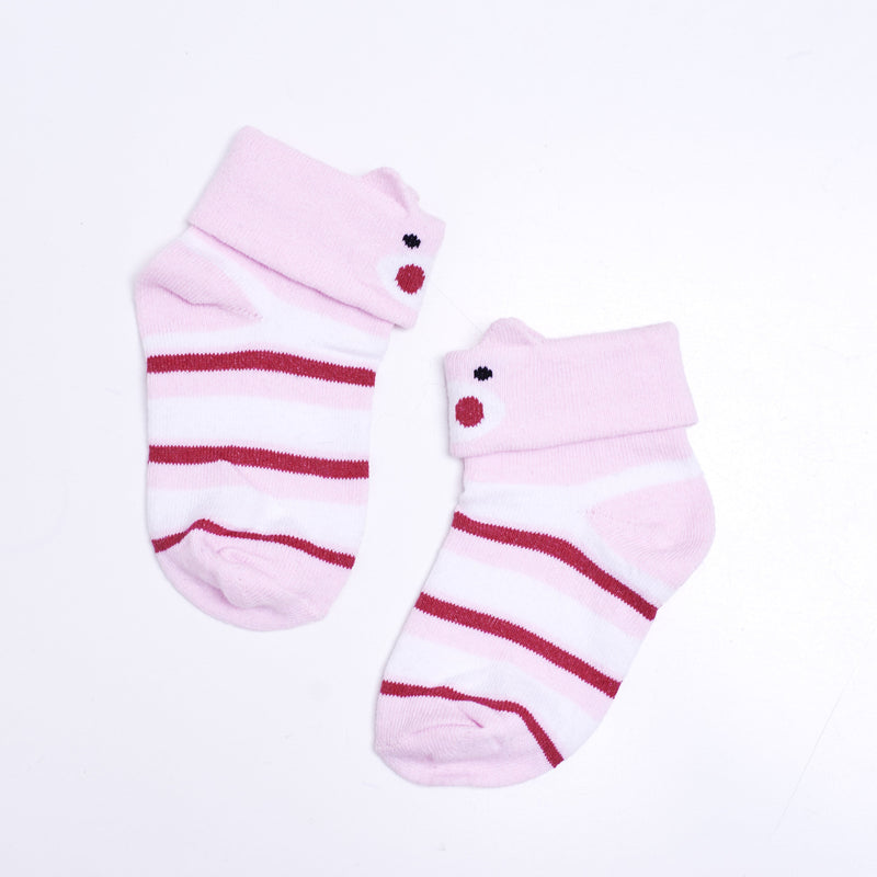 3 Pairs of 3D Animal Socks - Candy Piggy, Plum Piggy & Strawberry Kitty - [product-type] - Inclusive Trade
