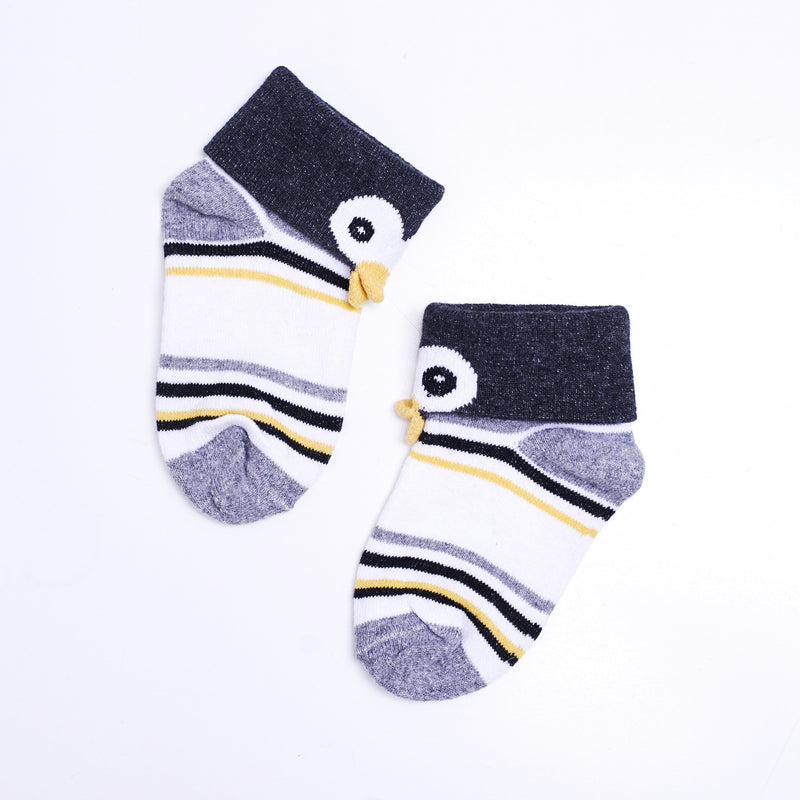 3 Pairs of 3D Animal Socks - Penny Penguin, Funky Monkey & Benji Badger - [product-type] - Inclusive Trade