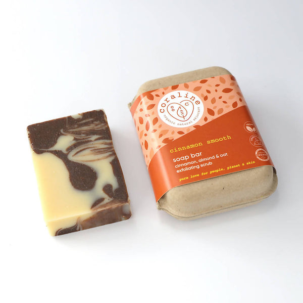 'Cinnamon Swirl' - Organic Cinnamon, Almond and Oat Exfoliating Soap Bar - [product-type] - Inclusive Trade