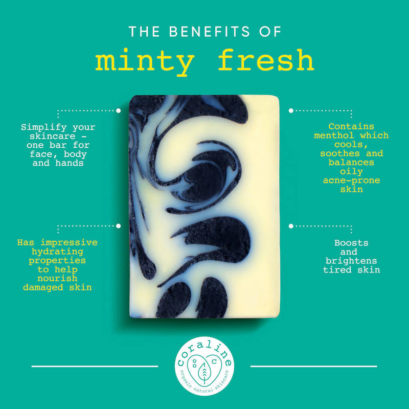 Minty Fresh - Organic Peppermint, Lemon and Activated Charcoal Soap Bar - [product-type] - Inclusive Trade