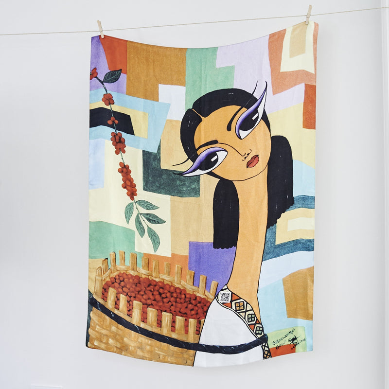 Silk Scarf - The Coffee Picker (limited pieces) - [product-type] - Inclusive Trade