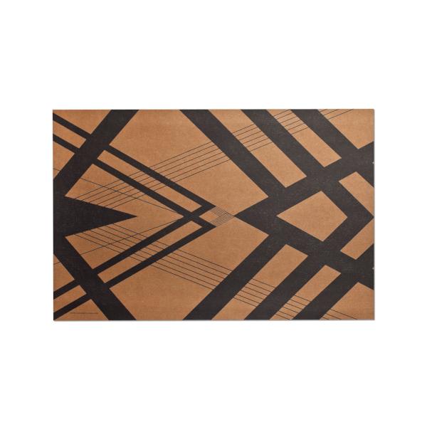 Table Mats, Laminated Kraft Paper, Black (Set of 6) - [product-type] - Inclusive Trade